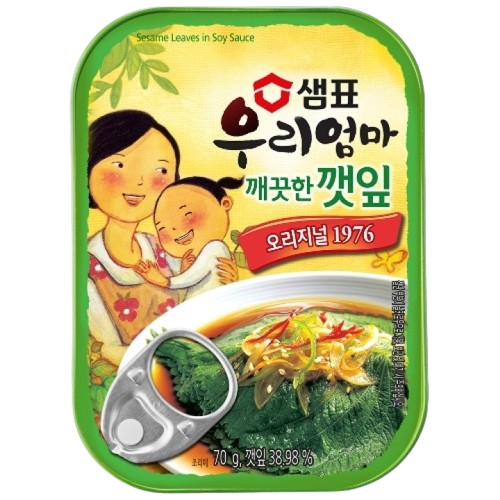 Sempio My Mon Salted Perilla Leaves Original 1976 70g/샘표 우리엄마 깨끗한 깻잎 오리지널 1976 70g